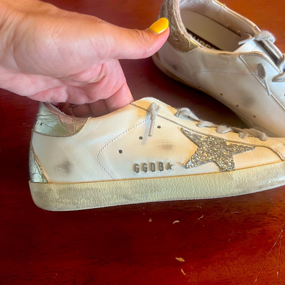 Golden Goose Superstar Glitter leather sneakers